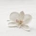 White flower bobby pin - white orchid hair, flower hair pins bobby pins, flower hair accessories, flower bobby pin