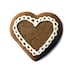 Gingerbread & chocolate heart cookie
