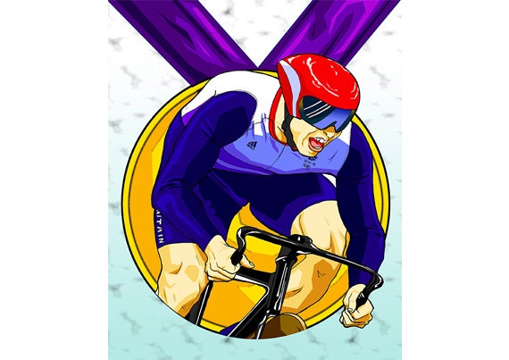 King of the Velodrome A4 Print