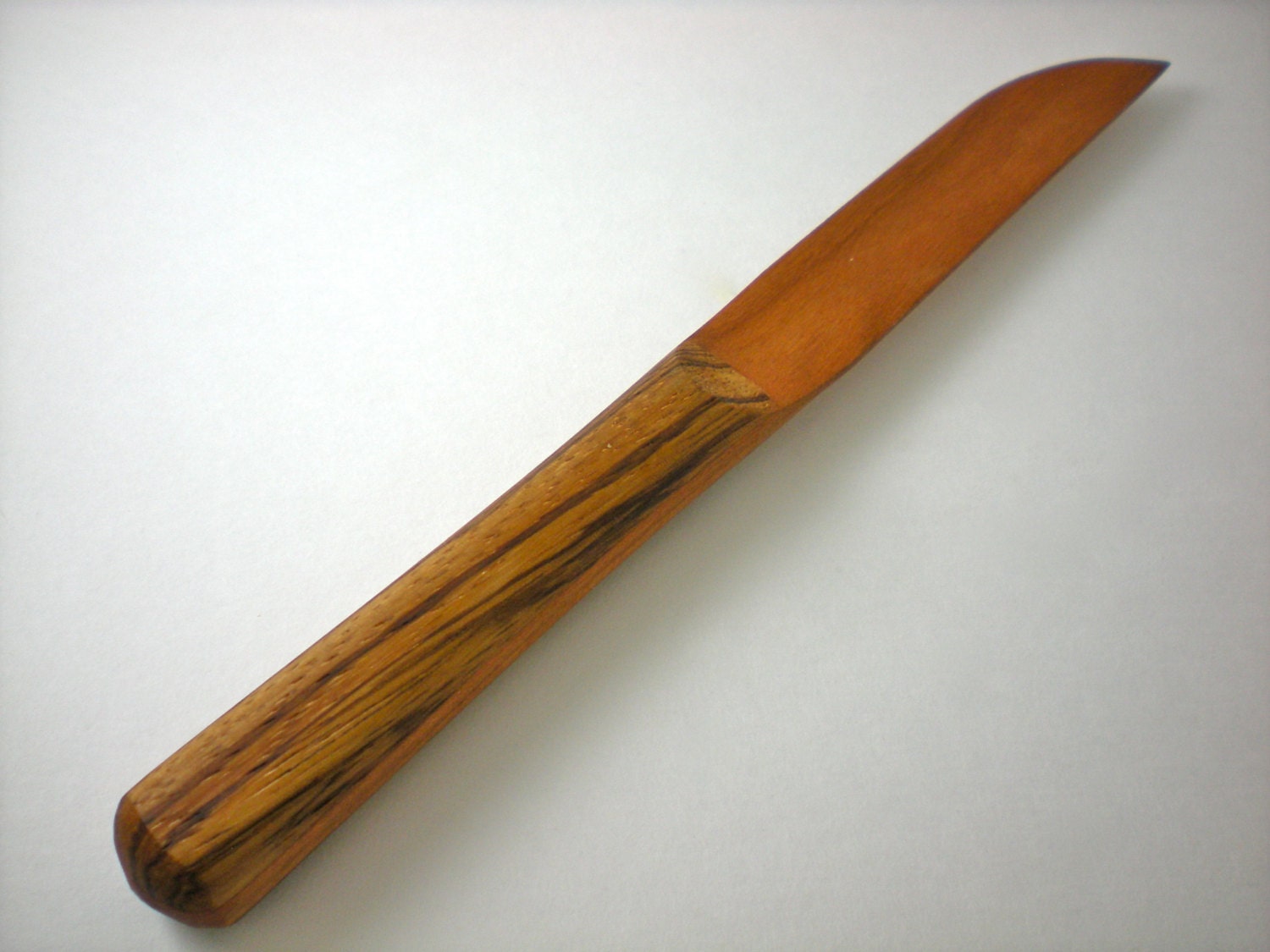 Letter Opener  with 2 Types of Wood Zebra and Cherry Wood