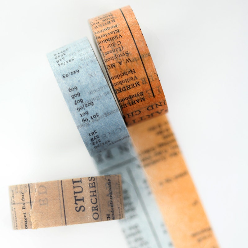Old Book Washi Tape Set - 20mm