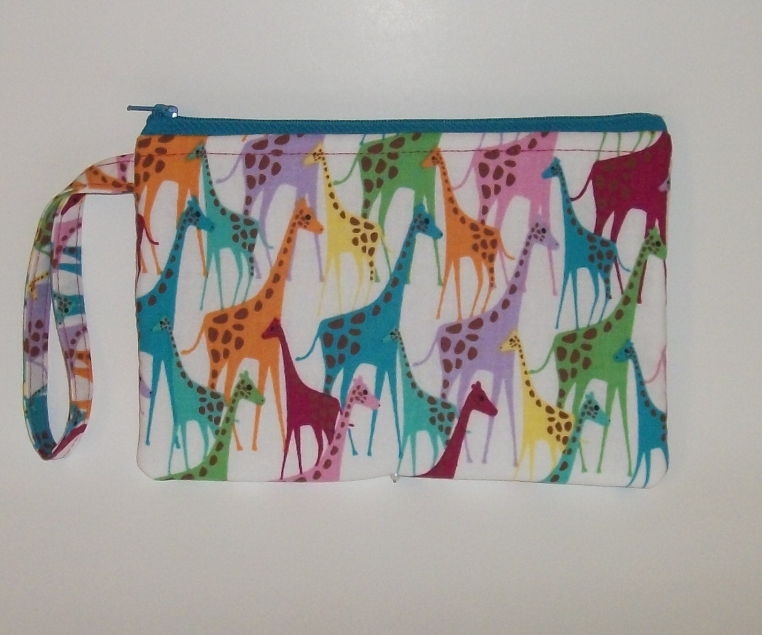 Colorful Giraffe Wristlet