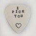 FREE SHIP to USA Functional aluminum guitar pick personalized custom rock and roll musician love gift unisex i pick you Geekery