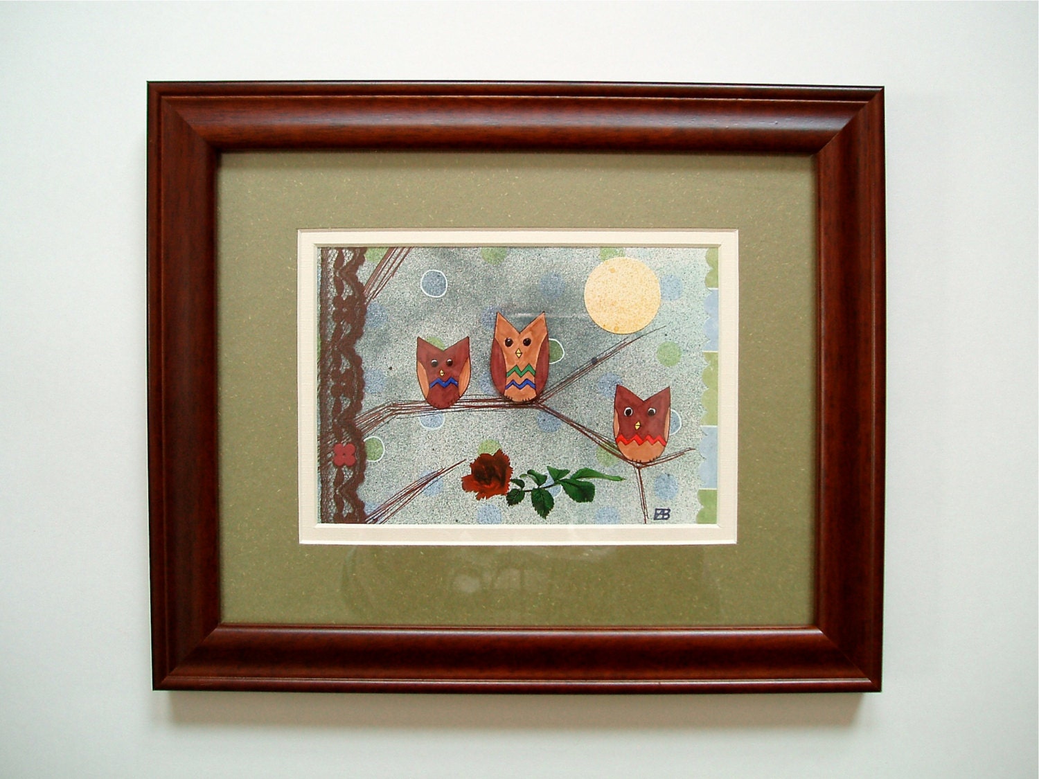 Owl Art, Owl Decor, 8x10 art, 5x7 art, ready to hang