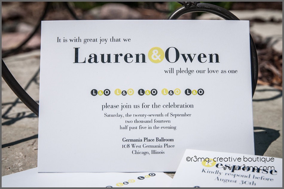 Mod Circles Wedding Invitations - Bronze Level