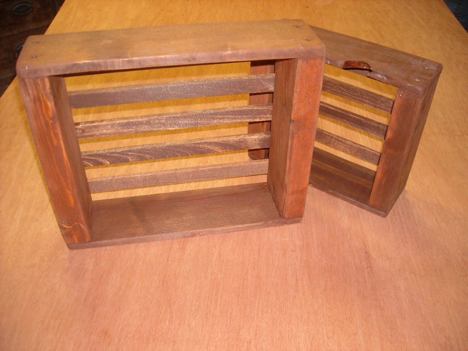 Set of 2 Wall Shelves or Crates