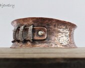 Anticlastic Cuff, Bangle, Copper Bangle, Mixed Metal Bangle, Earthy Organic Style, Cold Connections
