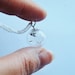 Mini Dandelion Necklace Petite Dandelion Seeds Make A Wish Small Glass Bead Orb Silver Necklace Botanical Globe Beadwork