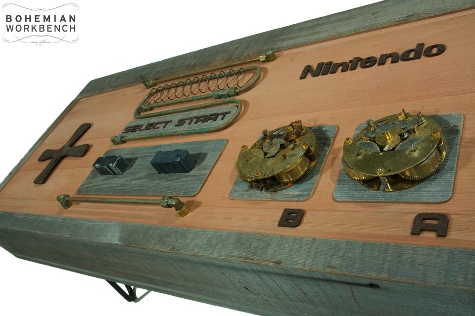 Reclaimed / Steampunk Nintendo Controller Coffee Table