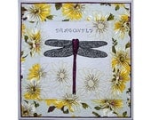Dragonfly Fiber Art Wall Hanging Original Design