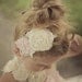 Light Pink and Ivory Flower headband, Vintage, Flower girl headband