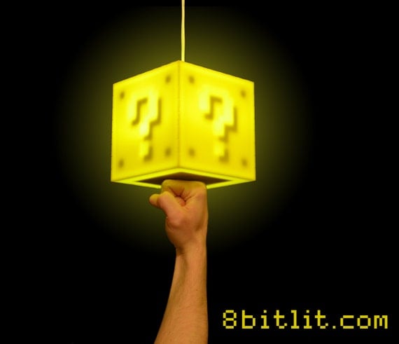 Interactive 8-bit Question Block Lamp