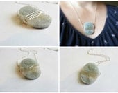 Agate Druzy Necklace, Silver Agate Necklace