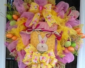 Easter Deco Mesh Wreath