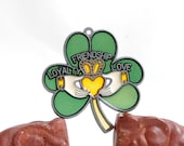 St. Patricks Day Stained Glass Suncatcher - Green Clover - Claddagh - Shamrock