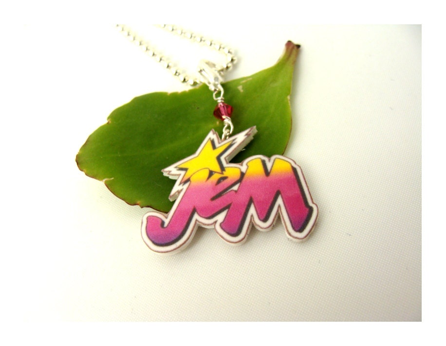 Truly Outrageous JEM Logo Necklace - 80's retro jewelry
