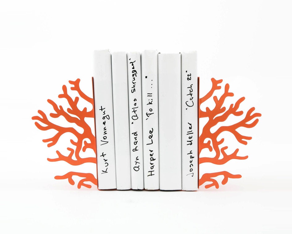 SALE  -  Bookends -Corals- unique, stylish and useful decor bookends