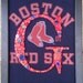 Framed Button Letter Red Sox "G"