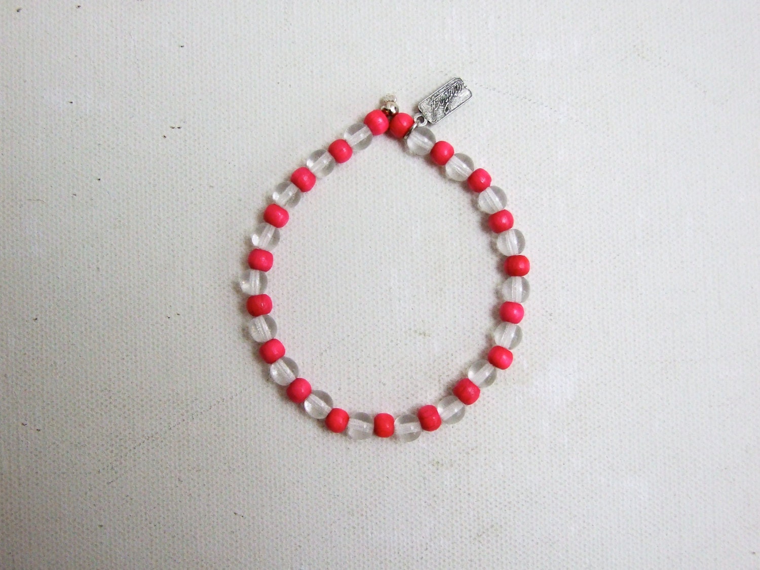 Clear/Color Beaded Bracelet.