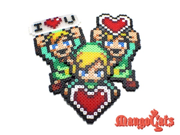 Valentine's day Zelda Link bead sprite