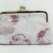 Lavender floral print clutch