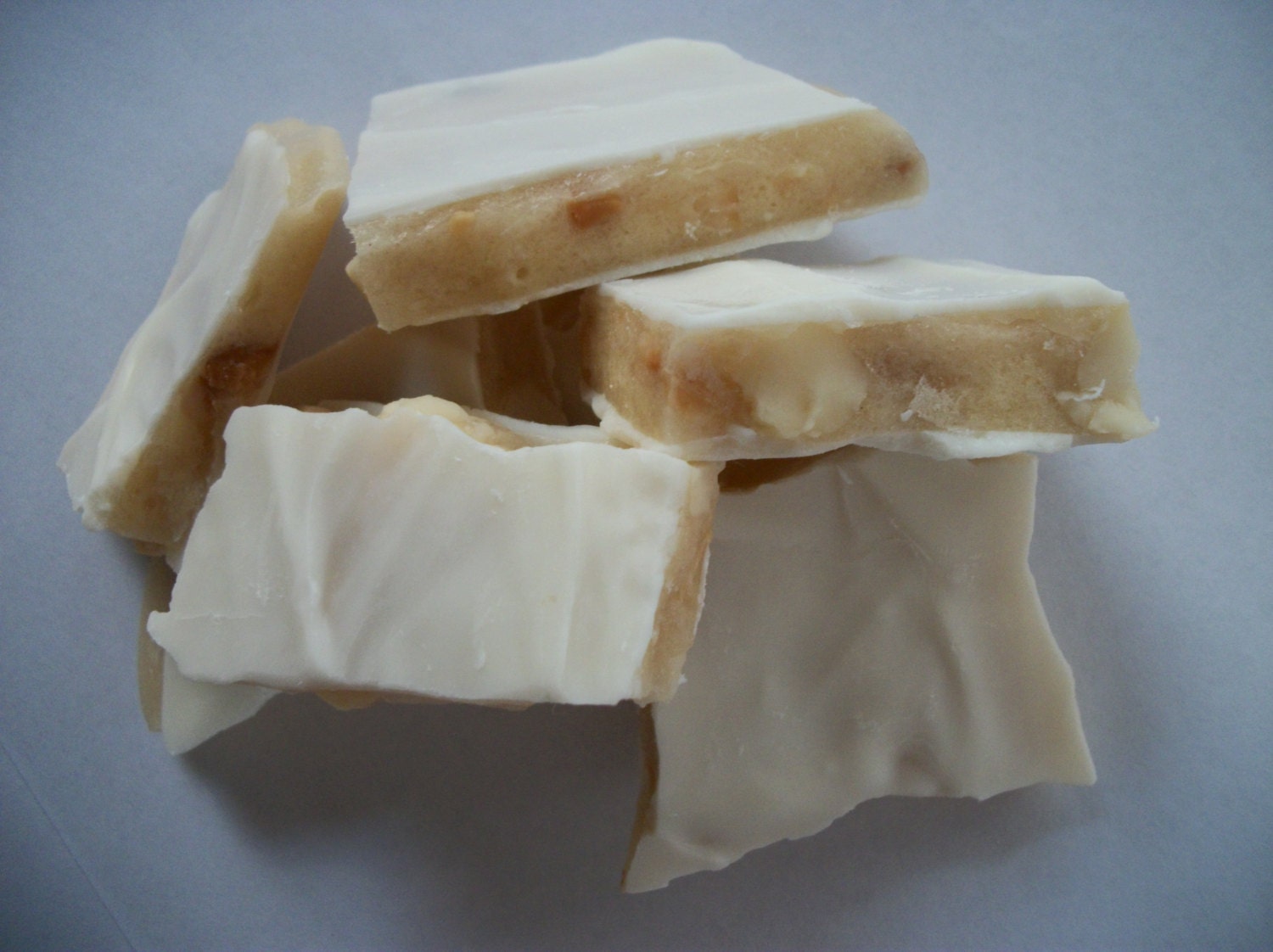Brittle, Macadamia Nut White Chocolate Brittle topped Fluer De Sel  Brittle, 1LB  Made To Order , Wedding Favors, Holiday Gifts