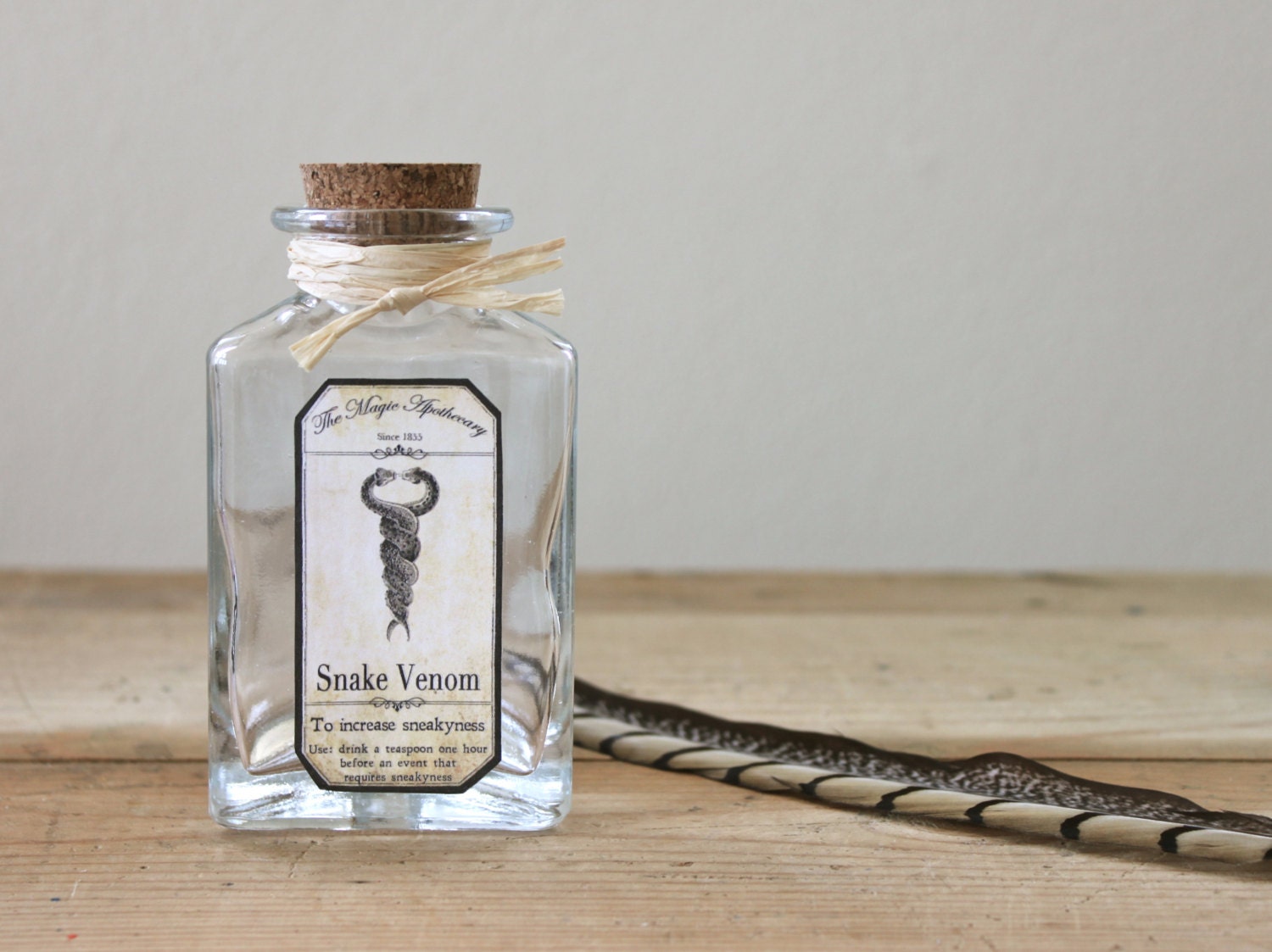 snake venom steampunk magic apothecary bottle