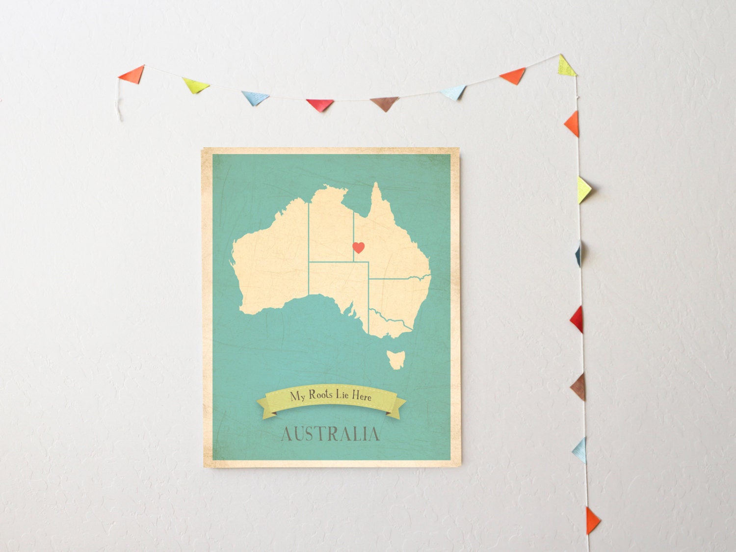 Choose Your Continent Personalized Vintage Map Wall Art 11x14