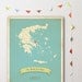 25% OFF SALE Personalized Vintage Map Wall Art 11x14 - Choose Your Country