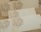 Vintage circus wedding escort tags, hand stamped clown wish tree cards, guest book alternative, table place cards, set of 50.