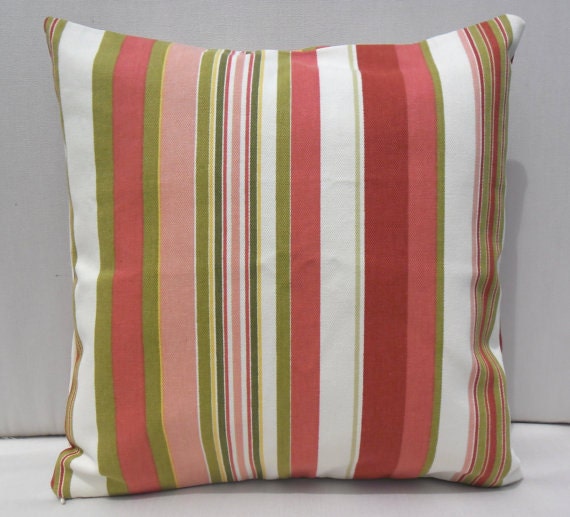 Multicolor Striped Linen Square Pillow Cover,Housewares,Home Decor.