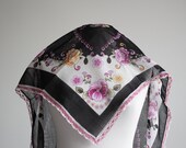 Women Turkish scarf, Black, Cotton