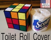 Rubik's Rubiks Rubix Cube Toilet Tissue Roll Cover Big Bang Theory Hand Made NEW Authentic Colors