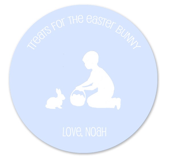 Personalized Easter Bunny plates