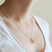 Golden Teardrop Necklace - Geometric- Modern - Simple Minimalist Jewelry - Gold and Silver - Rain Drop