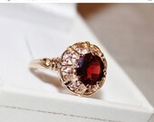 10% OFF Vintage14K Gold Garnet Ring