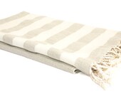 White Teshvikiye Linen Turkish Towel