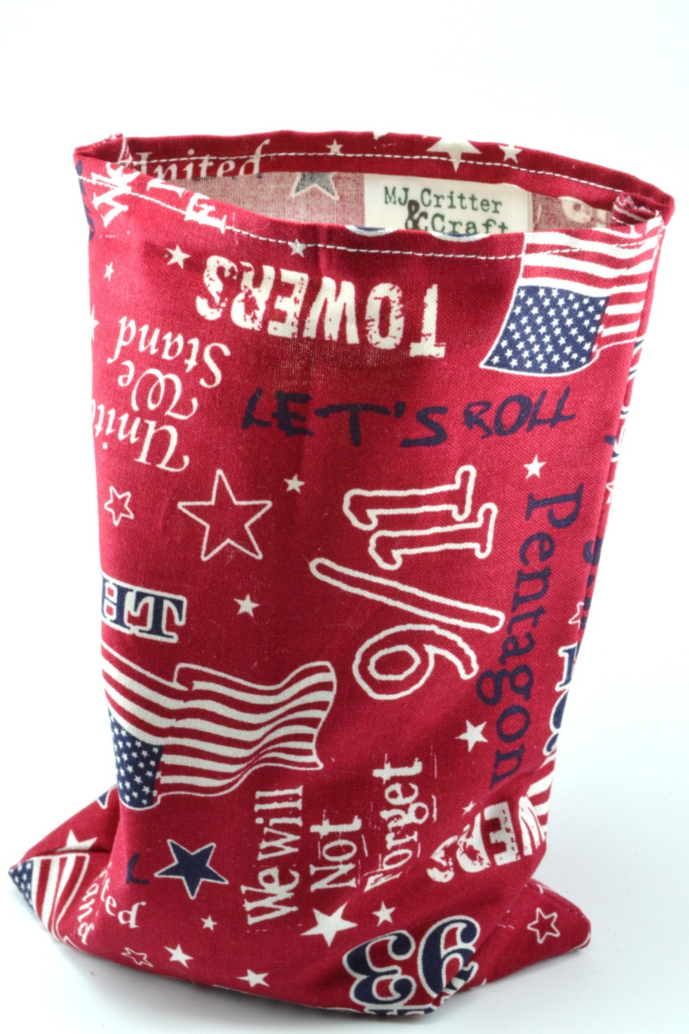 Microwave Corn Bag 9/11 Print , Corn Bag, Microwave Heating Pad, Corn Sack, Washable cover