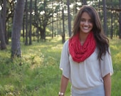 Red Infinity Scarf // Women's Infinity Scarf // Women's Summer Accessories // Beautiefull Things