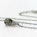 Tourmalinated Quartz Necklace, Oxidized Sterling Silver Wire Wrapped Black Rutilated Quartz Pendant Necklace