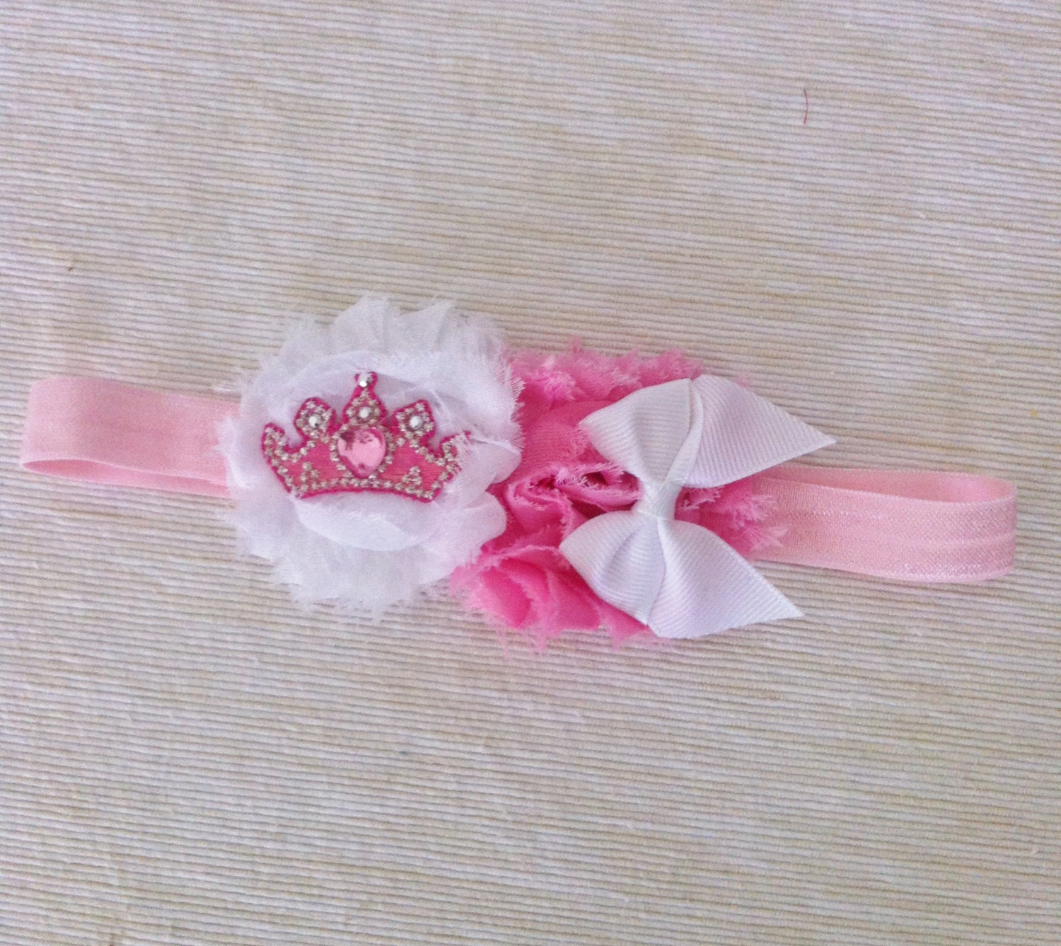 Baby Girl Elastic Headband- Princess Pink Headband- Girl Hair Accessories