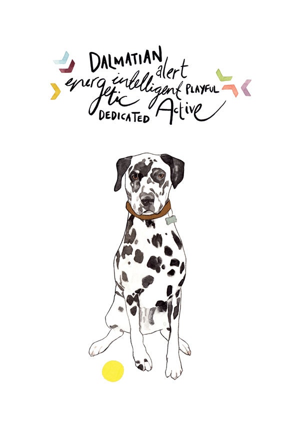 Dalmatian Character Portrait - Double Layer Print