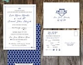 Nautical Island Wedding Invitation Suite - Wedding Invitations RSVP Cards