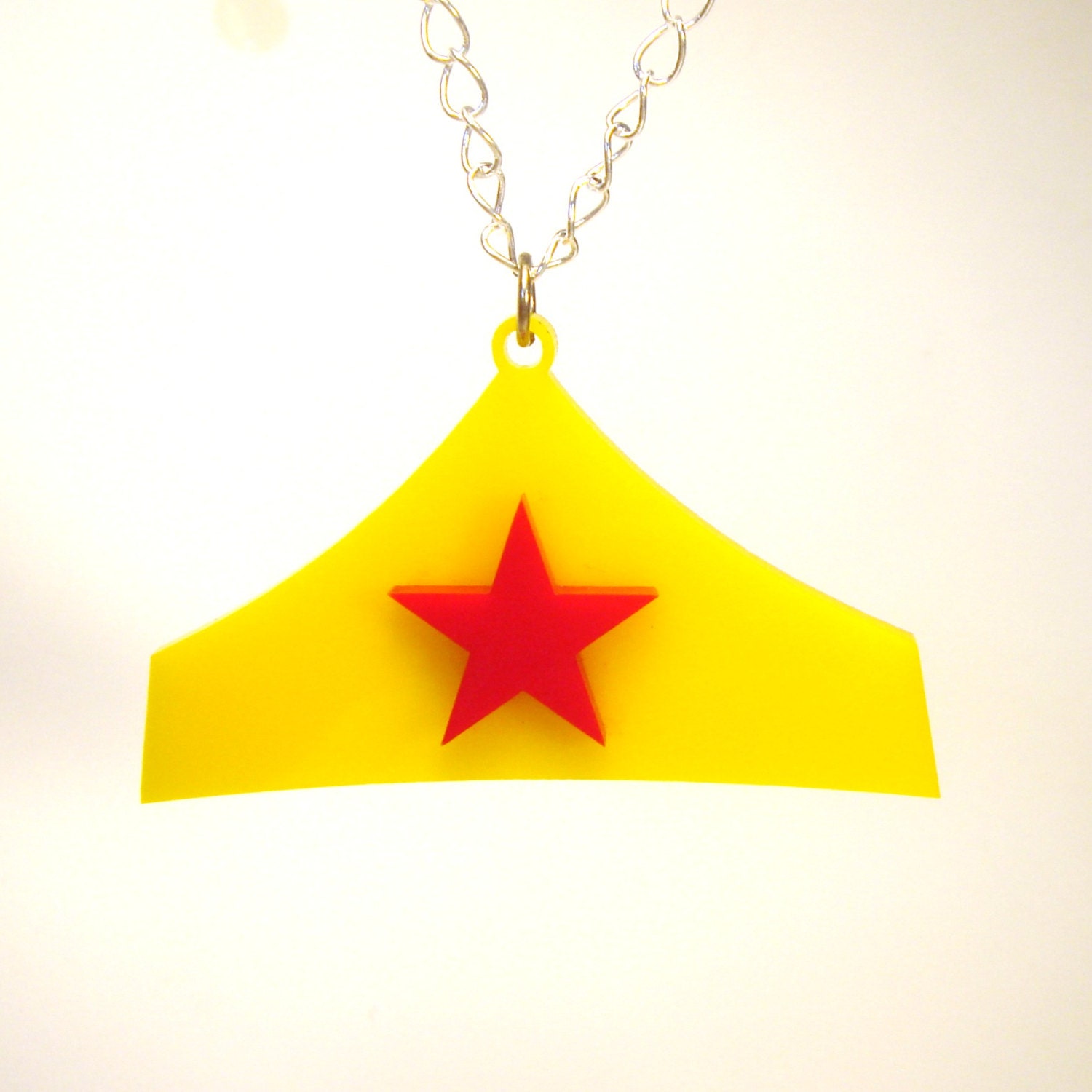 Wonder Woman inspired Crown -  Laser Cut Acrylic Necklace