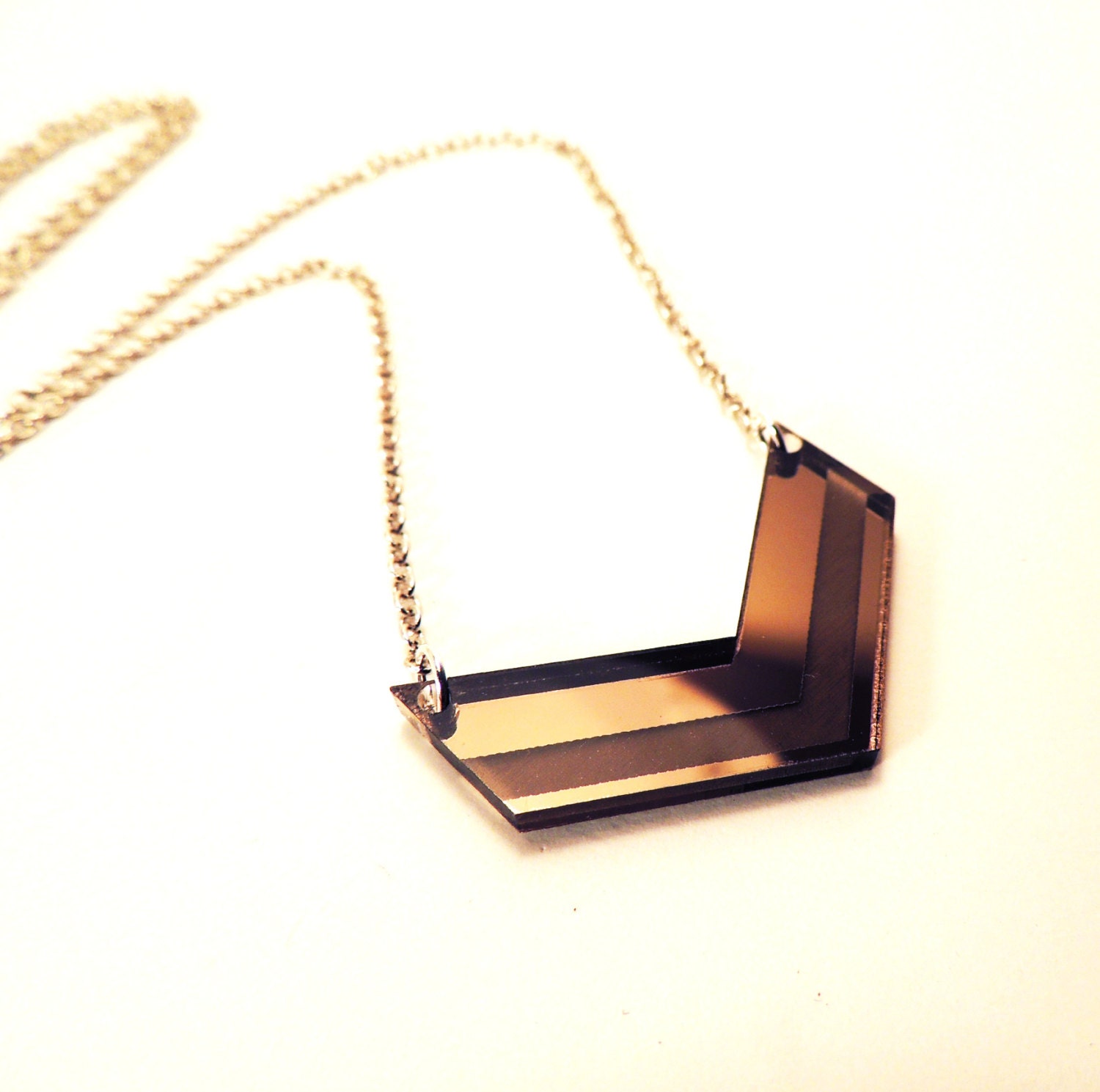 Acrylic Chevron Necklace- Minimalist and Modern design
