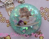 Teacup Kitten Resin Necklace