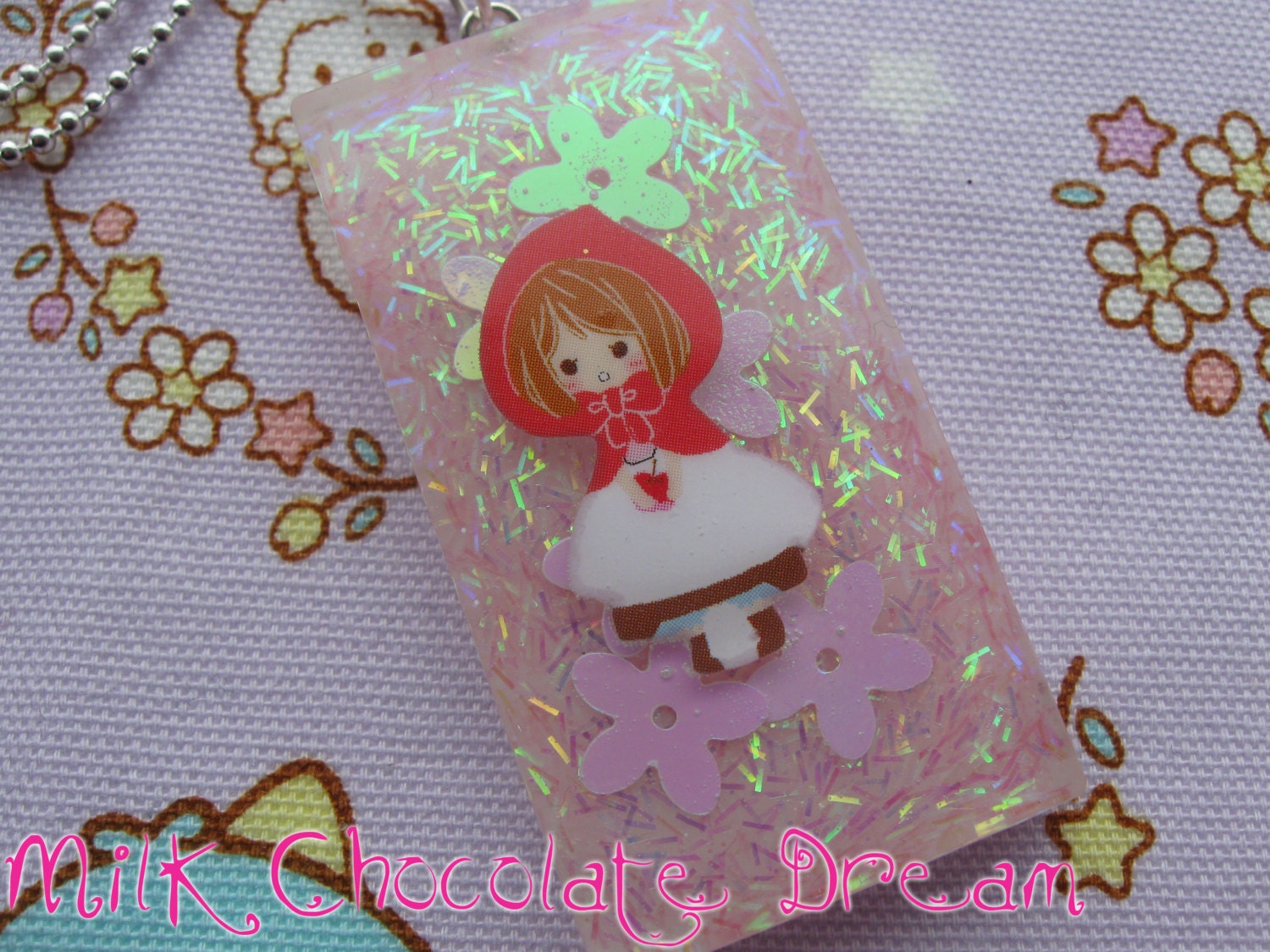 Little Red Riding Hood Resin Necklace