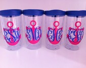 set of 4---  16 oz. Acrylic Tumbler Cup With Lid