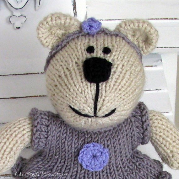 Flower Girl Gift Bear Hand Knit Stuffed Animal Kids Toy Children Summer Wedding Stuffed Teddy Bear Plush Doll Knit Toy Savannah