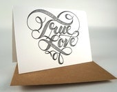 Card: "True Love" - White/Black